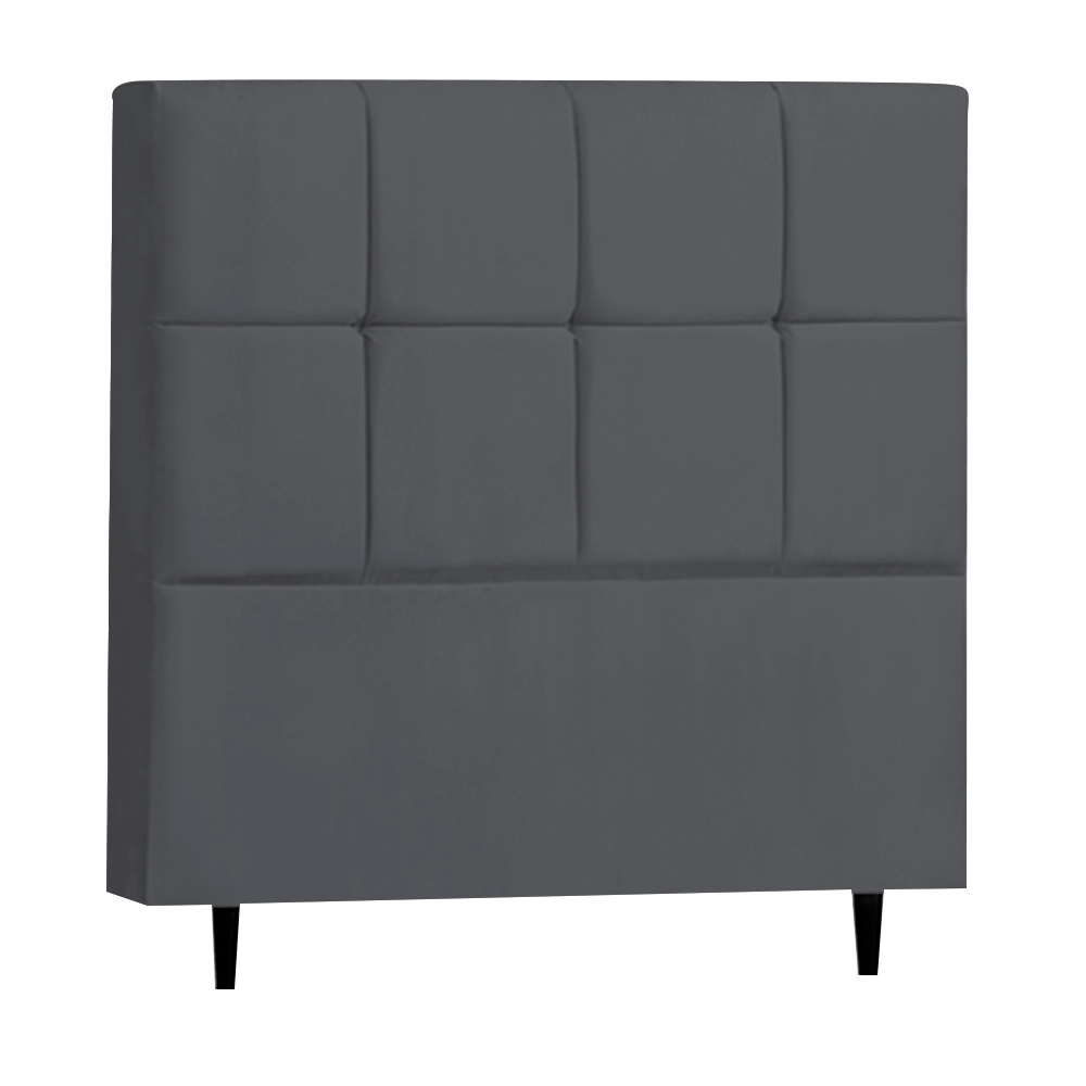 Cabeceira Roma para Cama Box Queen 160 cm Suede Cinza - D'Rossi