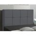 Cabeceira Roma para Cama Box Queen 160 cm Suede Cinza - D'Rossi