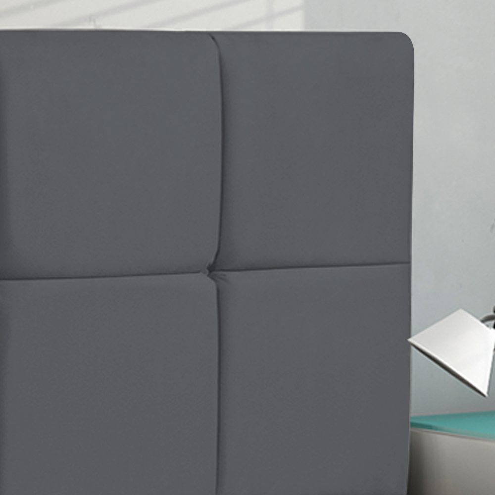 Cabeceira Roma para Cama Box Queen 160 cm Suede Cinza - D'Rossi