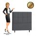 Cabeceira Roma para Cama Box Queen 160 cm Suede Cinza - D'Rossi