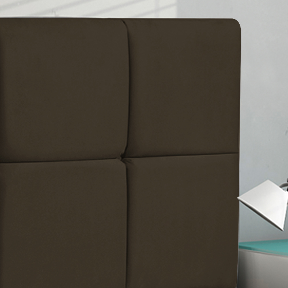 Cabeceira Roma para Cama Box Queen 160 cm Suede Marrom - D'Rossi