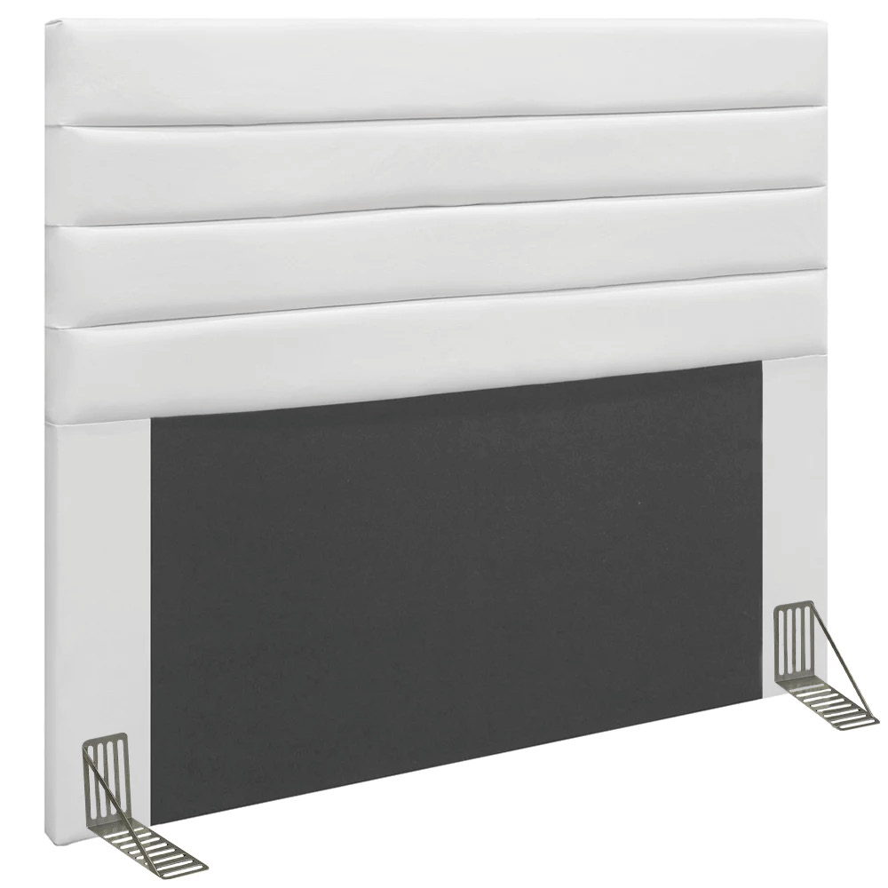 Cabeceira Rubi Para Cama Box Casal 140 cm Corino Branco - D'Rossi
