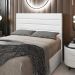 Cabeceira Rubi Para Cama Box Casal 140 cm Corino Branco - D'Rossi