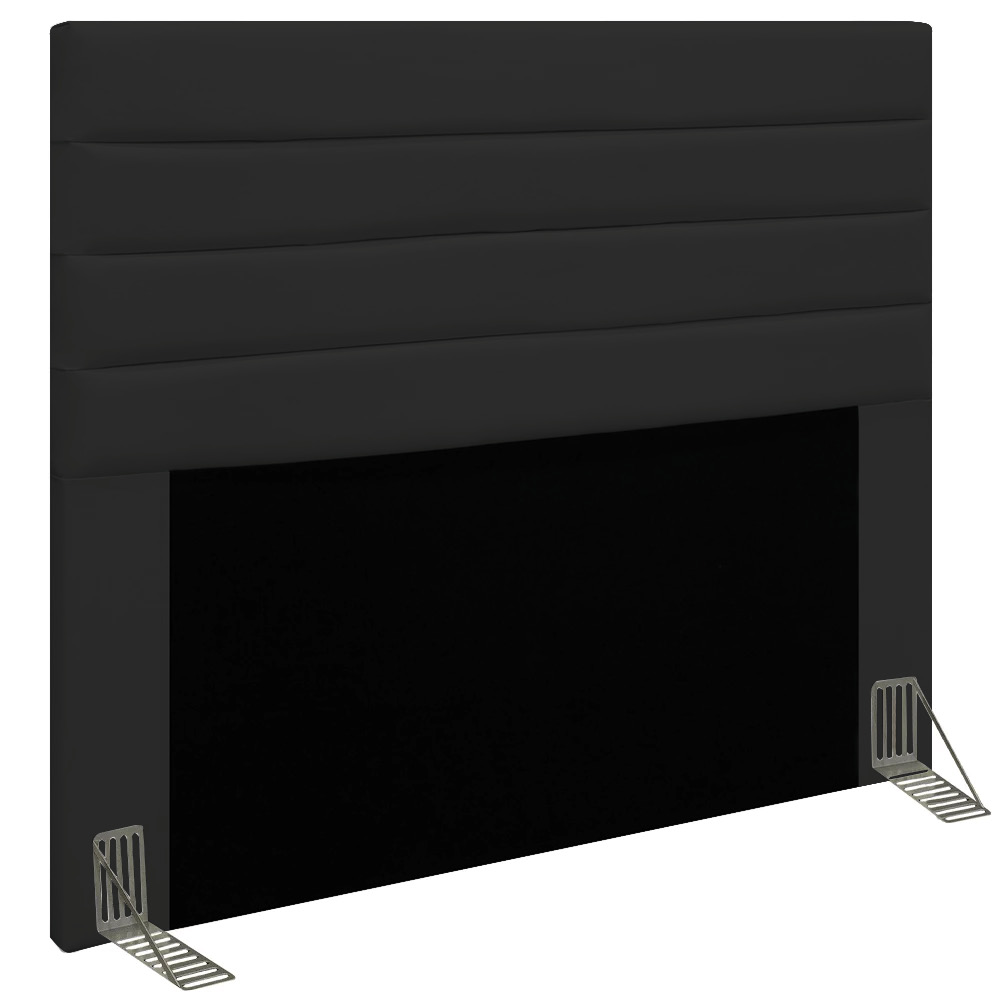 Cabeceira Rubi Para Cama Box Casal 140 cm Corino Preto - D'Rossi