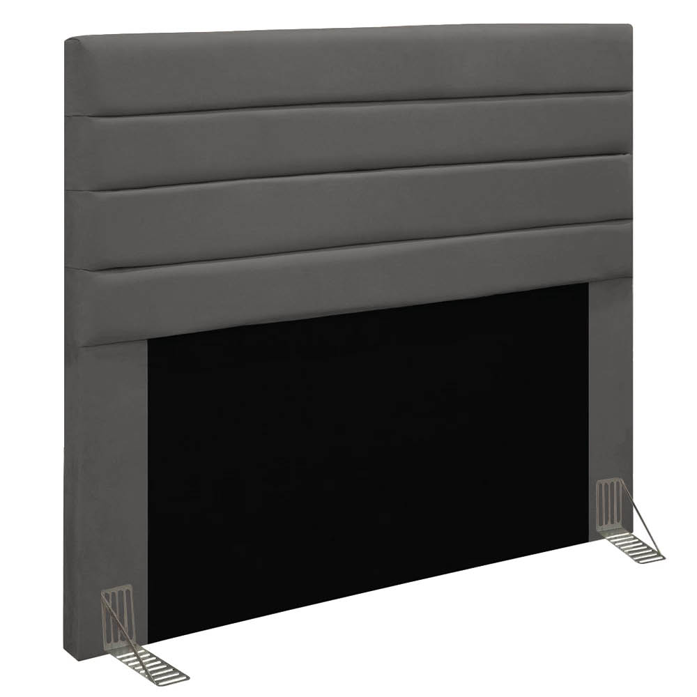Cabeceira Rubi Para Cama Box Casal 140 cm Suede Grafite - D'Rossi