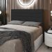Cabeceira Rubi Para Cama Box Queen 160 cm Corino Preto - D'Rossi