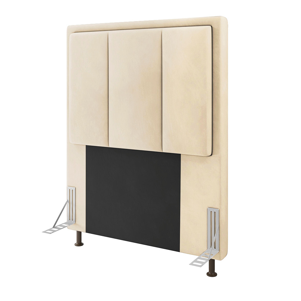 Cabeceira Solteiro Cama Box 90cm Painel Sleep Suede Bege M11 - D'Rossi