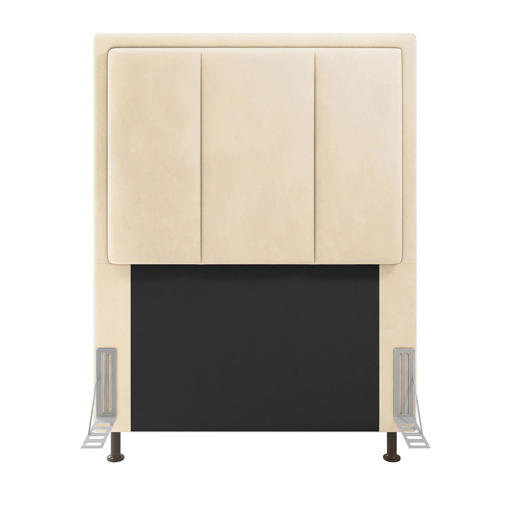 Cabeceira Solteiro Cama Box 90cm Painel Sleep Suede Bege M11 - D'Rossi