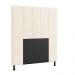 Cabeceira Solteiro Cama Box 90cm para Quarto Malibu Suede Bege M11 - D'Rossi