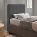 Cabeceira Solteiro Cama Box 90cm para Quarto Malibu Suede Grafite M11 - D'Rossi