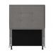 Cabeceira Solteiro Cama Box 90cm para Quarto Onix Suede Grafite M11 - D'Rossi