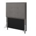 Cabeceira Solteiro Cama Box 90cm para Quarto Onix Suede Grafite M11 - D'Rossi