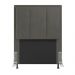 Cabeceira Solteiro Cama Box 90cm para Quarto Opala Suede Grafite M11 - D'Rossi