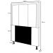 Cabeceira Solteiro Cama Box 90cm para Quarto Opala Suede Marrom M11 - D'Rossi