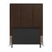 Cabeceira Solteiro Cama Box 90cm para Quarto Opala Suede Marrom M11 - D'Rossi