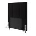 Cabeceira Solteiro Cama Box 90cm para Quarto Opala Suede Preto M11 - D'Rossi