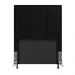 Cabeceira Solteiro Cama Box 90cm para Quarto Opala Suede Preto M11 - D'Rossi
