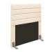 Cabeceira Solteiro Cama Box 90cm para Quarto Rubi Suede Bege M11 - D'Rossi