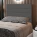 Cabeceira Solteiro Cama Box 90cm para Quarto Rubi Suede Grafite M11 - D'Rossi