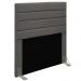 Cabeceira Solteiro Cama Box 90cm para Quarto Rubi Suede Grafite M11 - D'Rossi