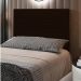 Cabeceira Solteiro Cama Box 90cm para Quarto Rubi Suede Marrom M11 - D'Rossi