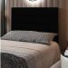 Cabeceira Solteiro Cama Box 90cm para Quarto Rubi Suede Preto M11 - D'Rossi