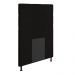 Cabeceira Solteiro Cama Box 90cm para Quarto Stambul Suede Preto M11 - D'Rossi