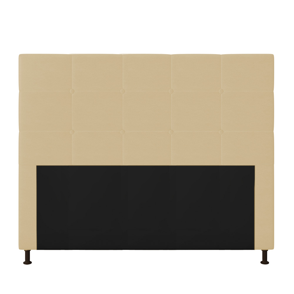 Cabeceira Stambul Para Cama Box Casal 140 cm Corino Bege - D'Rossi