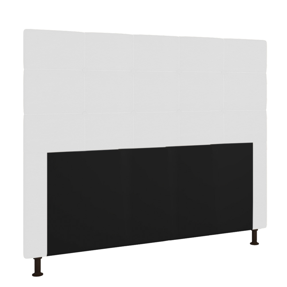 Cabeceira Stambul Para Cama Box Casal 140 cm Corino Branco - D'Rossi