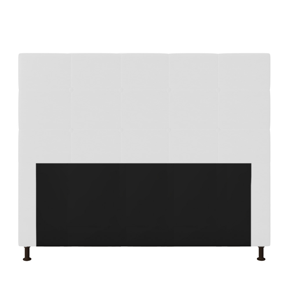 Cabeceira Stambul Para Cama Box Casal 140 cm Corino Branco - D'Rossi