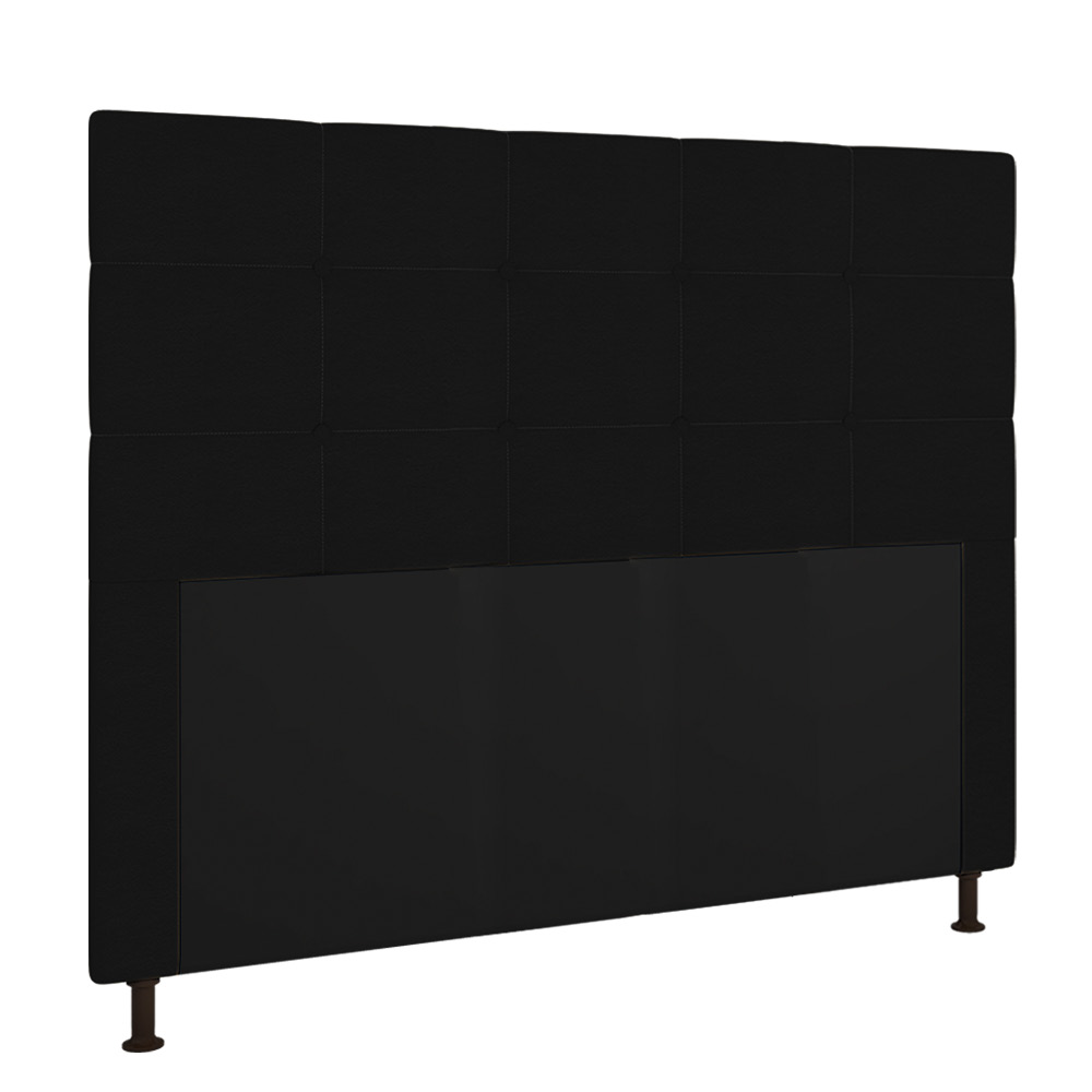 Cabeceira Stambul Para Cama Box Casal 140 cm Corino Preto - D'Rossi