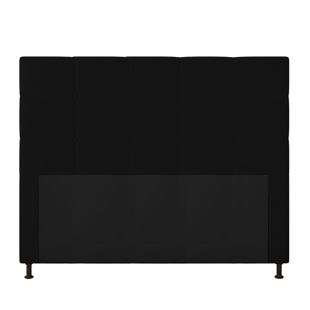 Cabeceira Stambul Para Cama Box Casal 140 cm Corino Preto - D'Rossi
