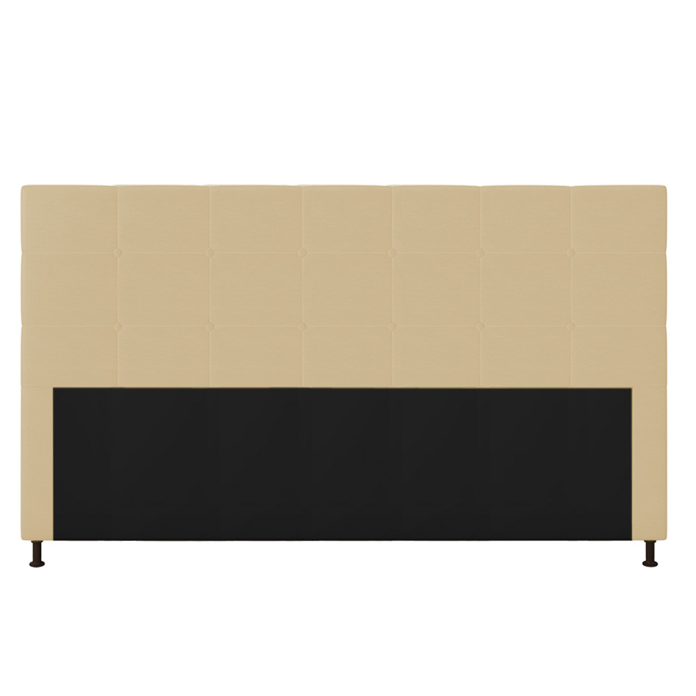 Cabeceira Stambul Para Cama Box King 195 cm Corino Bege - D'Rossi