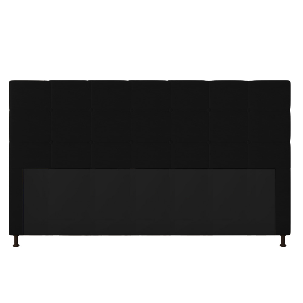 Cabeceira Stambul Para Cama Box King 195 cm Corino Preto - D'Rossi