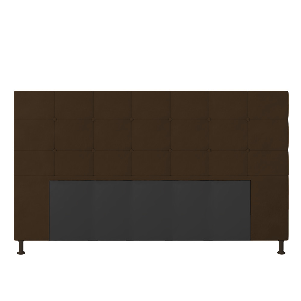 Cabeceira Stambul Para Cama Box King 195 cm Suede Marrom - D'Rossi