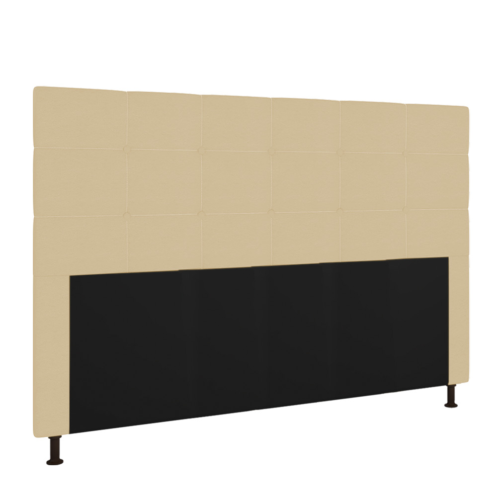 Cabeceira Stambul Para Cama Box Queen 160 cm Corino Bege - D'Rossi