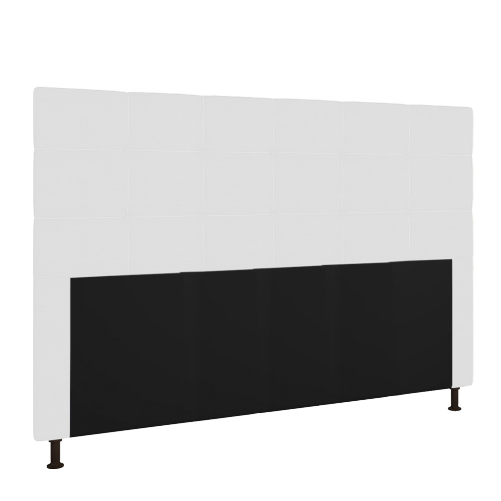 Cabeceira Stambul Para Cama Box Queen 160 cm Corino Branco - D'Rossi