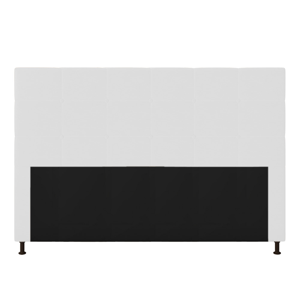 Cabeceira Stambul Para Cama Box Queen 160 cm Corino Branco - D'Rossi