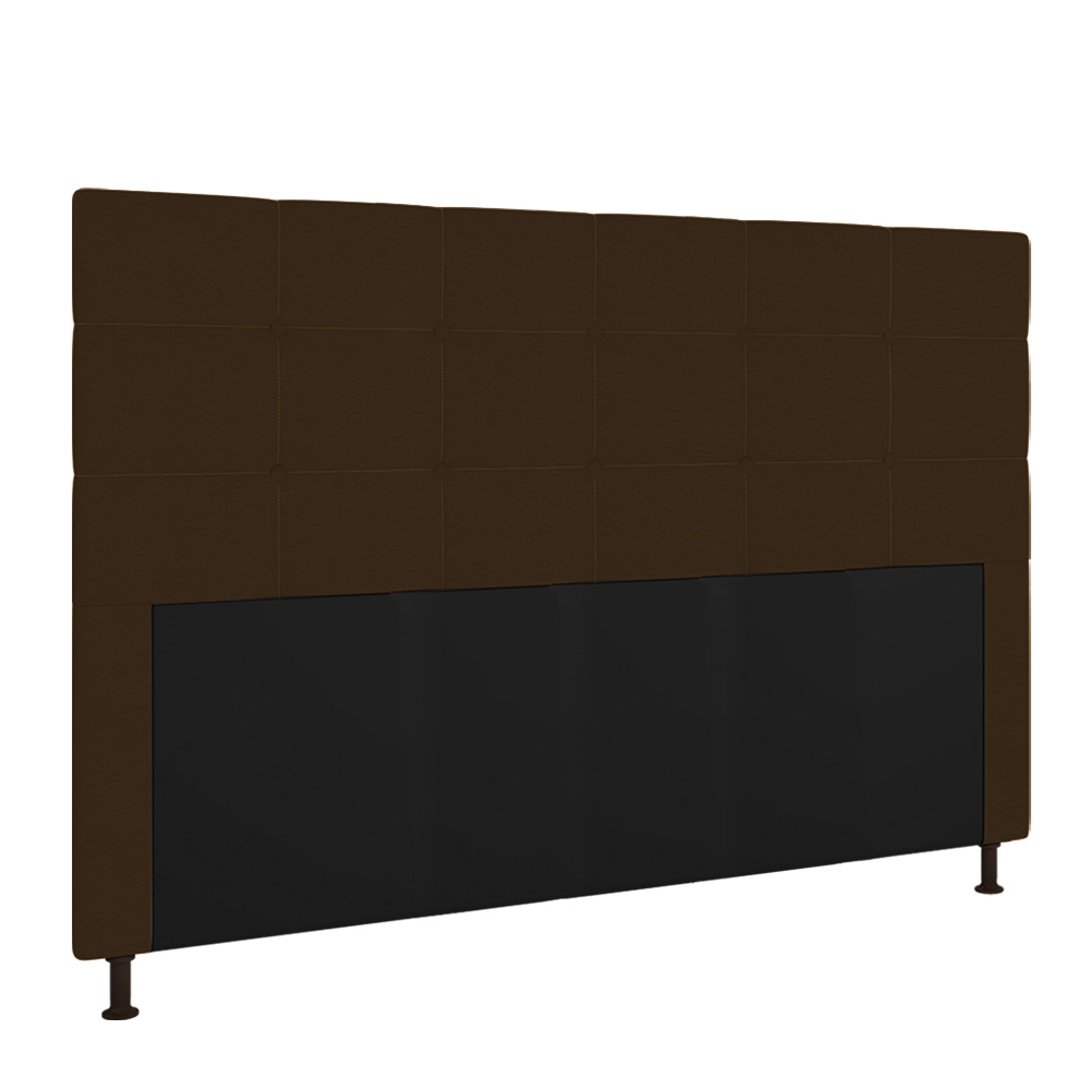 Cabeceira Stambul Para Cama Box Queen 160 cm Corino Marrom - D'Rossi