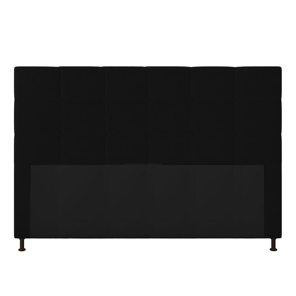 Cabeceira Stambul Para Cama Box Queen 160 cm Corino Preto - D'Rossi
