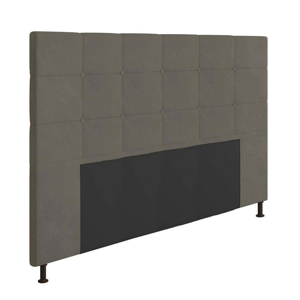 Cabeceira Stambul Para Cama Box Queen 160 cm Suede Grafite - D'Rossi