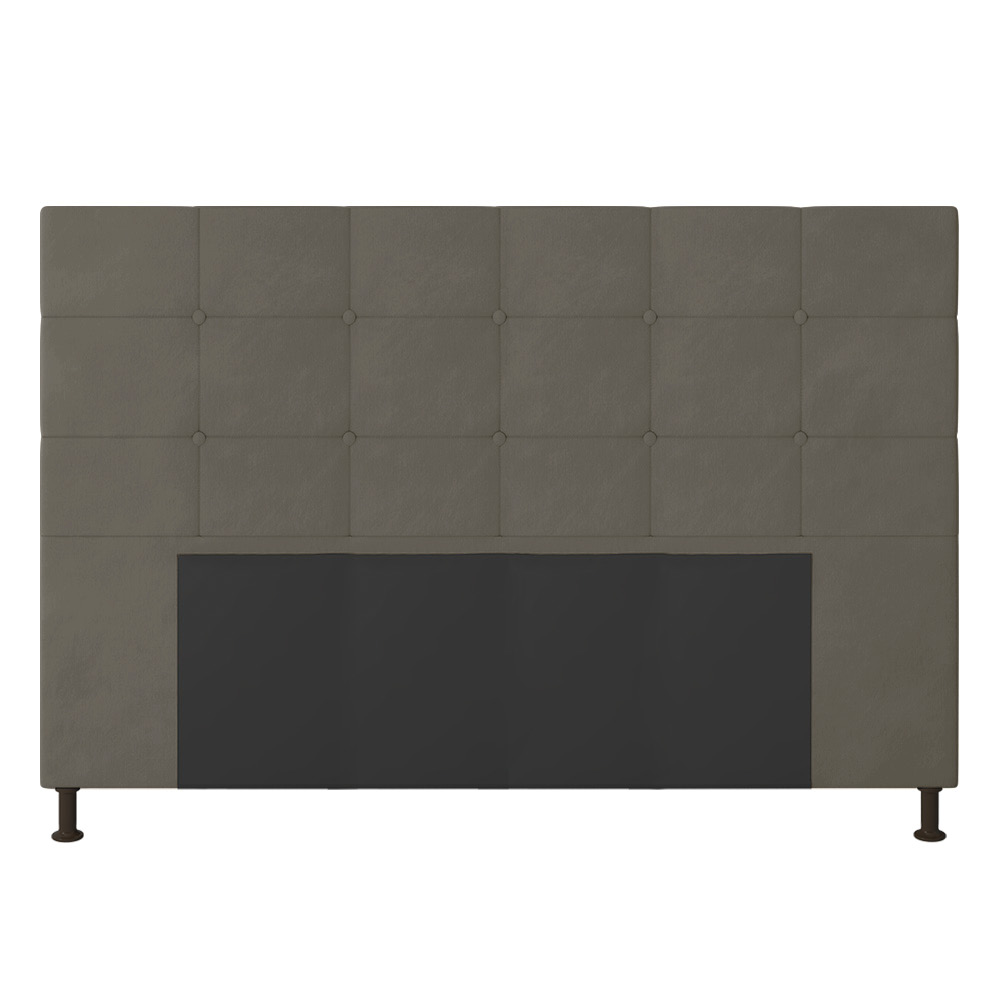 Cabeceira Stambul Para Cama Box Queen 160 cm Suede Grafite - D'Rossi