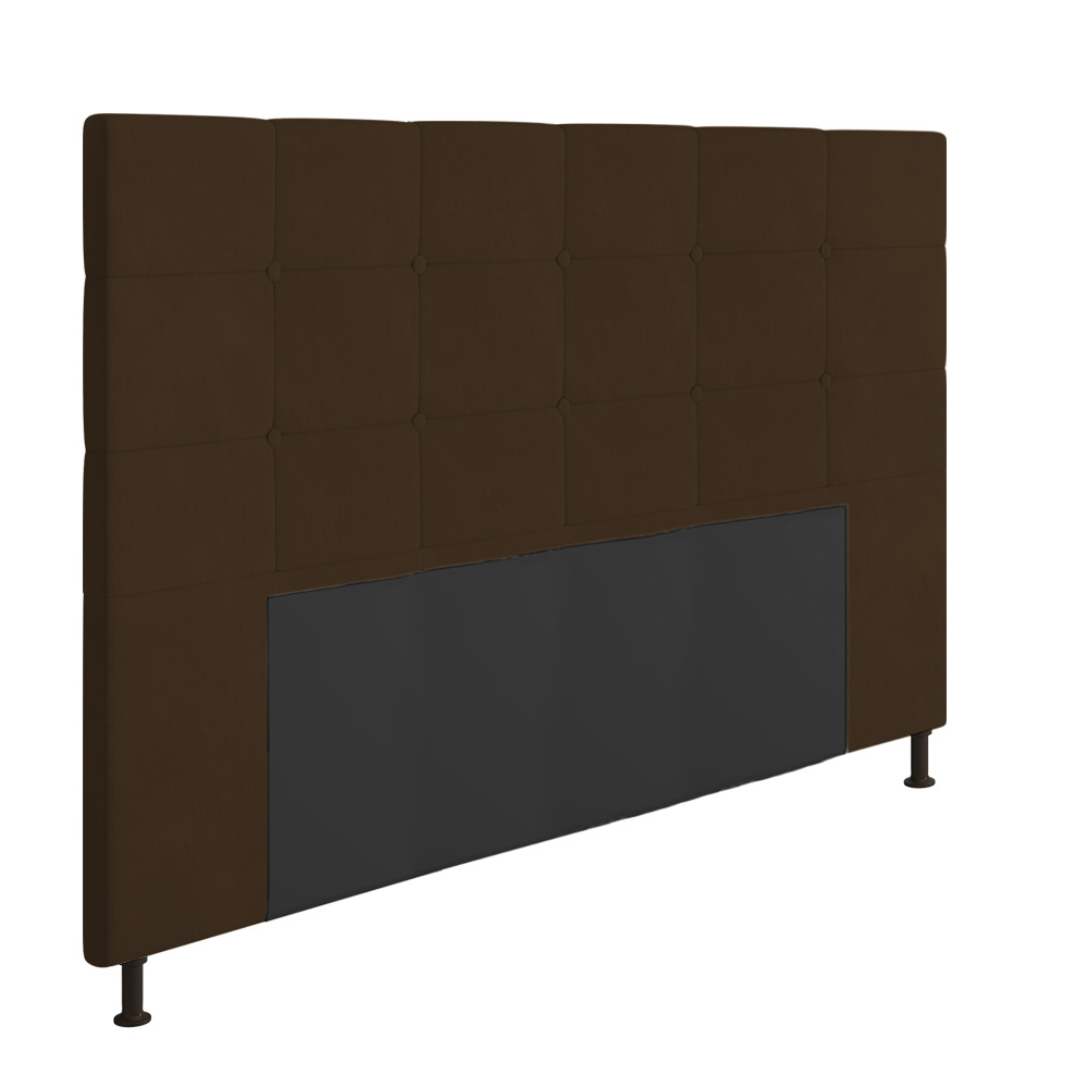 Cabeceira Stambul Para Cama Box Queen 160 cm Suede Marrom - D'Rossi