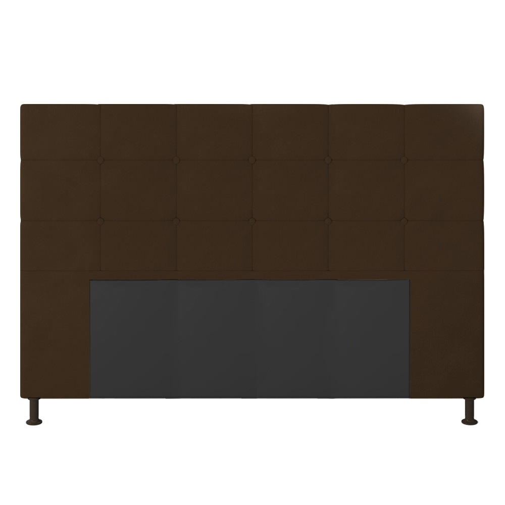 Cabeceira Stambul Para Cama Box Queen 160 cm Suede Marrom - D'Rossi