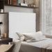 Cabeceira Stambul Para Cama Box Solteiro 90 cm Corino Branco - D'Rossi