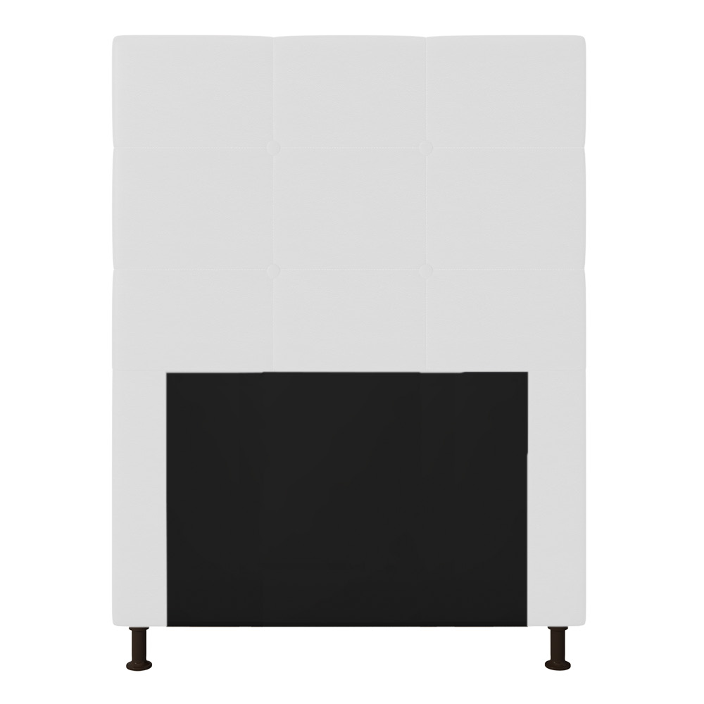 Cabeceira Stambul Para Cama Box Solteiro 90 cm Corino Branco - D'Rossi