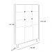Cabeceira Stambul Para Cama Box Solteiro 90 cm Corino Branco - D'Rossi