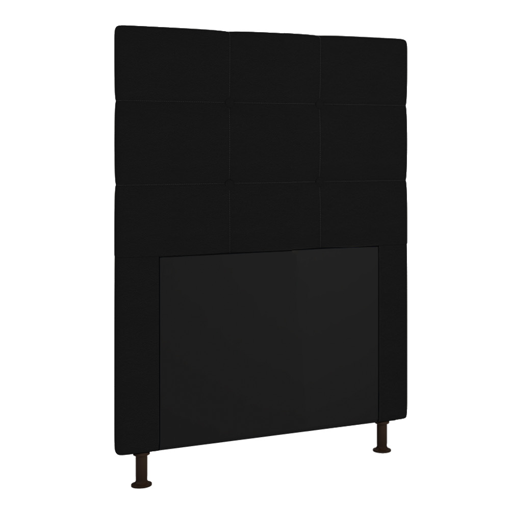 Cabeceira Stambul Para Cama Box Solteiro 90 cm Corino Preto - D'Rossi