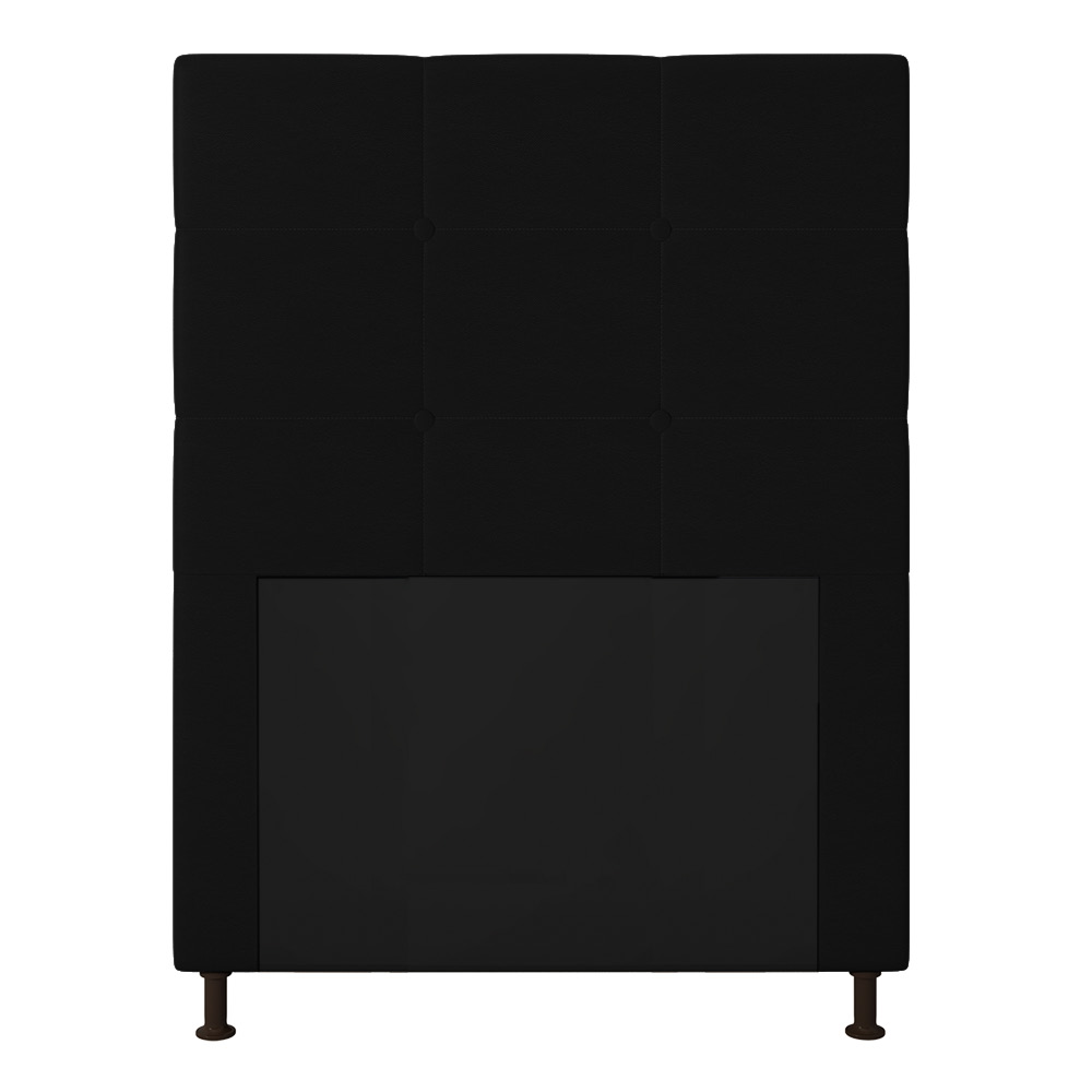 Cabeceira Stambul Para Cama Box Solteiro 90 cm Corino Preto - D'Rossi