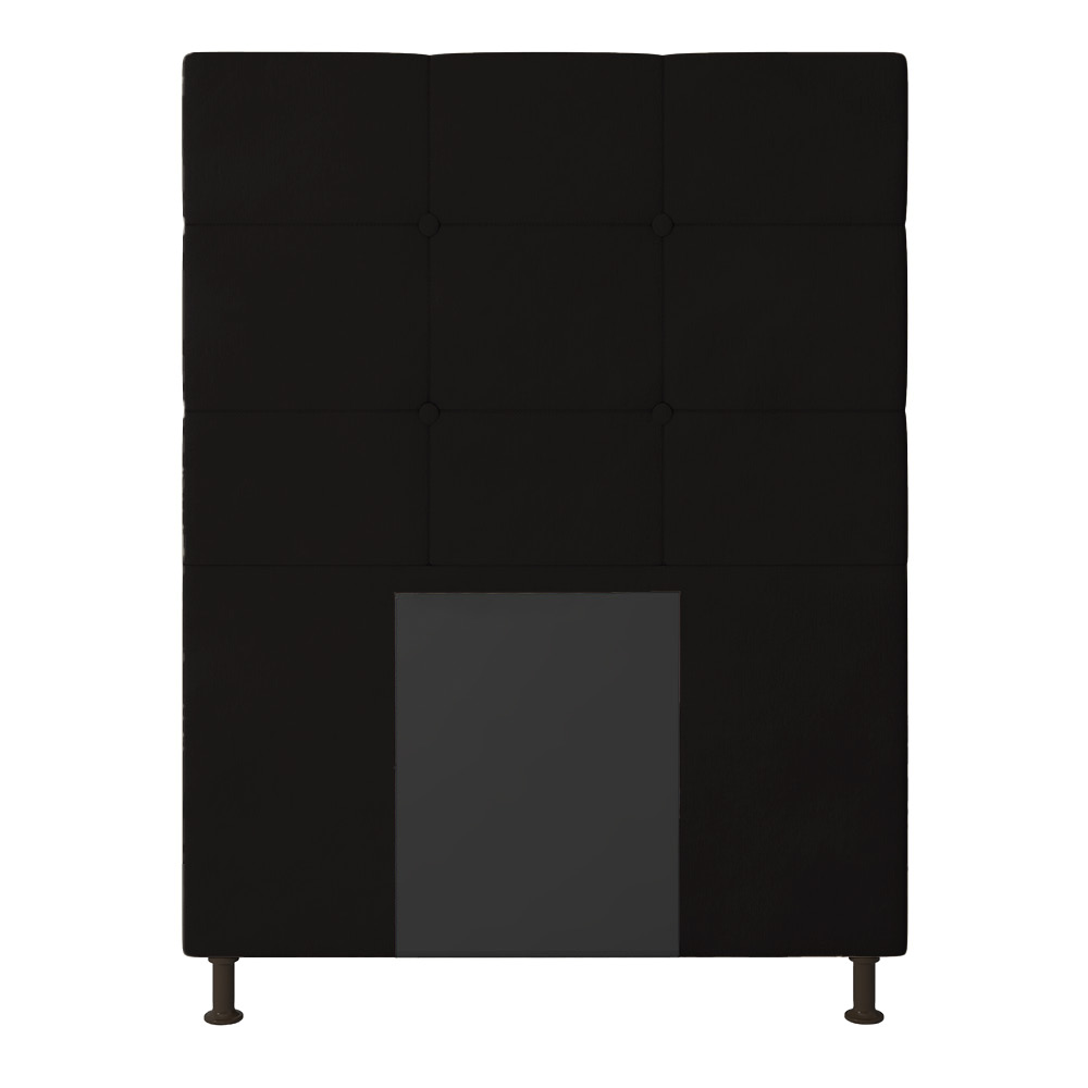 Cabeceira Stambul Para Cama Box Solteiro 90 cm Suede Preto M11 - D'Rossi